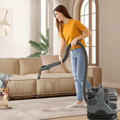 COSTWAY Upholstery Cleaner Machine, Portable Spot Cleaner with 15Kpa Powerful Suction, 600W Cleaning Machine with Versatile Attachments for Couch, Stairs, Carpet, Pet Messes
