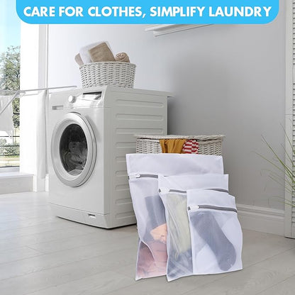 4 Pack Mesh Laundry Bags for Delicates, Laundry Bags Mesh Wash Bags (4x Large), Lingerie Bags for Washing Delicates, Garment Bag for Washing Machine