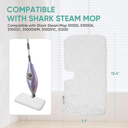 3 Pack S3501 S3601 Steam Pocket Mop Pads for Shark S3500 Series S3501 S3601 S3550 S3901 SE450 S3801CO S3601D S2901 S2902 Steam Mop Pads Washable