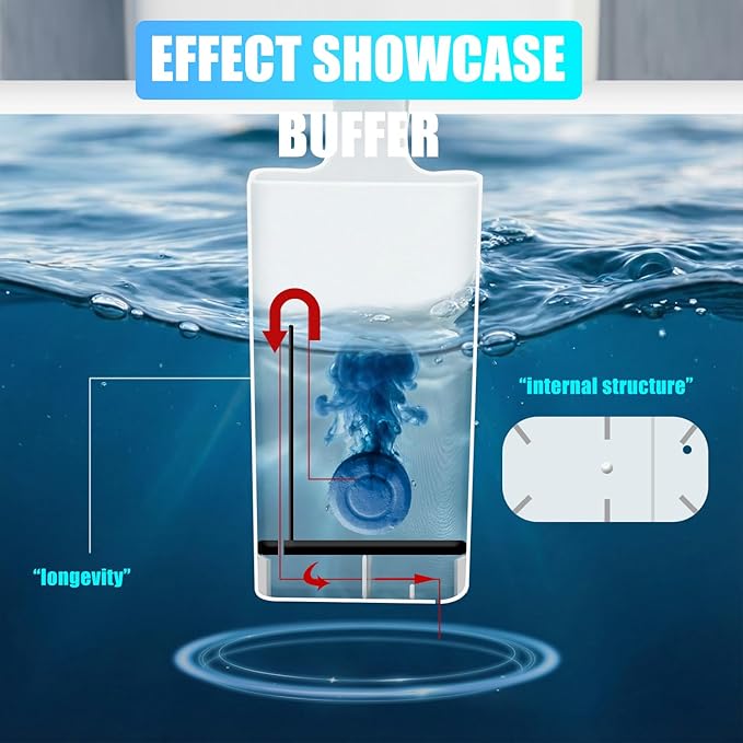 Toilet Tank Cleaning Tablet Holder, Toilet Cleaner Tablets Buffer Box Hanging Holder Preventing Dissolved Residue From Polluting Water Tank Caddy Bowl Tablets