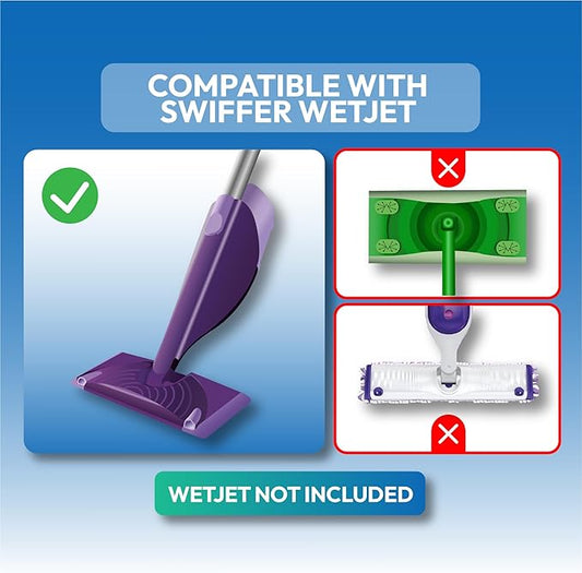 40 Count Mopping Pad Refills for Swiffer WetJet Mop - Thick, Absorbent, and Durable