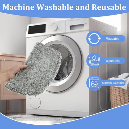 4 Pack Steam Mop Pads Compatible with GorFanty GF-6610B/GF-6610, Neugo NE033/NE033M & Mxnsewr, Washable Microfiber Steam Mop Replacement Pads for Multi-Surface Cleaning