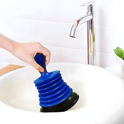 Mini Sink Plunger for Kitchen & Bathroom Drains, Powerful Bellows Clog Remover, Commercial Style Plumbing Tool for Sink, Bathtub & Shower, Compact Size, Black