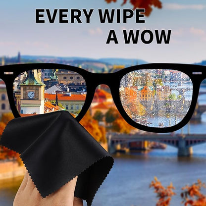 Eco-Fused Microfiber Cleaning Cloths - 40 Pack - (6 x 7 inches) for Cleaning Glasses, Spectacles, Camera Lenses, Tablets, Phones, Smartphones, Laptops, LCD Screens and Other Delicate Surfaces