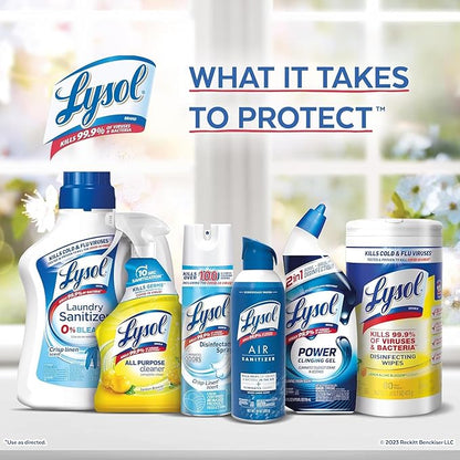 Lysol Toilet Bowl Cleaner Gel, For Cleaning and Disinfecting, Stain Removal, Contains Bleach, 24oz (Pack of 2)