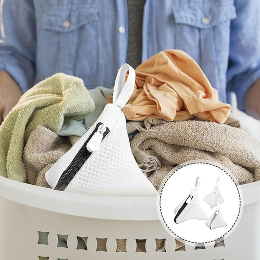 Healifty Mini Mesh Laundry Bags 3-Pack Polyester Wash Bags with Zipper for Machine Washing Delicates Bra Underwear Hosiery Travel and Home Use
