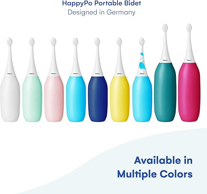 The Original HAPPYPO Portable Bidet l The Easy-Bidet 2.0 Replaces Wet Wipes and Shower Toilet l Portable Bidets Sprayer and Butt Shower for Travel - Peri Bottle Postpartum - Rose