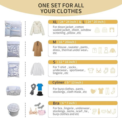 Honeycomb Mesh Laundry Bags For Delicates With Zipper,Washing Bag For Socks, Small Laundry Bag For Delicates, Underwear, Tshirts, Swimsuit, Baby Clothes, Lingerie Bag For Socks (12"x16" 3pcs)