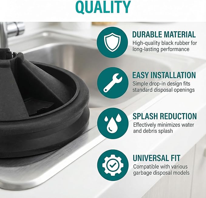 Garbage Disposal Splash Guards,QCB-AM Sink Baffle Drain Cover for InSinkErator Evolution Series,Home Kitchens & Rentals