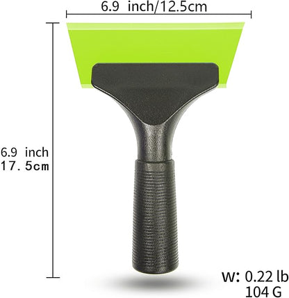 Small Squeegee Car Window Squeegee Silicone Squeegee for Window Door Bathroom Mirror,Car Wrapping Scraper Tool (Green)