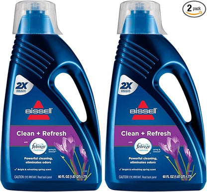 Bissell DeepClean + Refresh with Febreze Freshness Spring & Renewal Formula,1052A,60 Ounces,(Pack of 2)