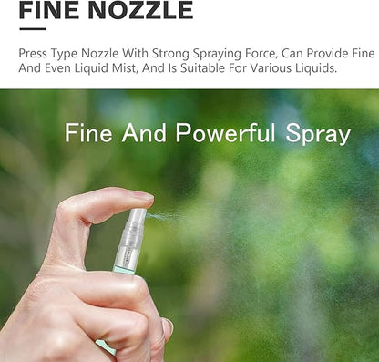 Mini Spray Bottle, Clear Plastic Empty Sample Containers, Fine Mist Perfume Travel Refillable Spray Bottle Perfume Atomizer Small Portable Bottle for Cleaning, Travel, Essential Oils(60, 3ml)