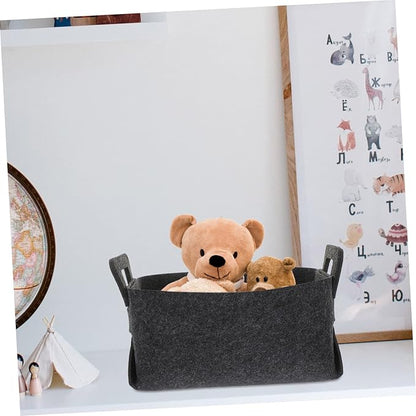 Foldable Laundry Basket with Felt Capacity Laundry Organizer for Household Clothes Storage Portable Dirty Clothes Hamper Dark Gray