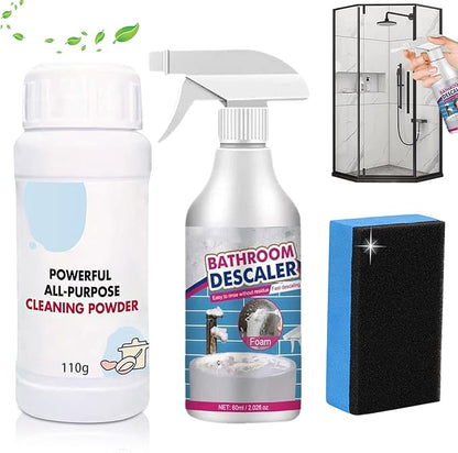 Bathroom Descaler Cleaner, Stubborn Stains Cleaner, Kitchen Foam Rust Remover, Powerful Kitchen All-purpose Powder Cleaner, All Purpose Bubble Cleaner Foam Spray (A+B)