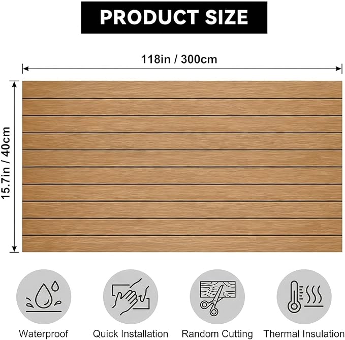 3D Wall Panels Peel and Stick – 15.74" x 118" PVC Faux Texture Wall Covering, Self Adhesive Waterproof DIY Accent Wall for Living Room, Bedroom, Sofa Background & Kitchen Backsplash, Covers 12.9 sq.ft