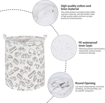 Collapsible Laundry Basket in Bedroom Waterproof Laundry Hamper in Bathroom Large Laundry Bag in College Dormitory Cloakroom Livingroom Nursery Organizer Toy Bin