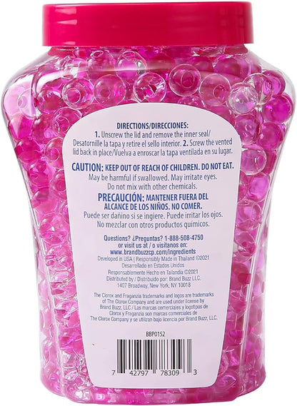 Clorox Fraganzia Crystal Beads Air Freshener Twin Pack, Long Lasting Room Deodorizer and Odor Eliminator Gel Beads for Home, Car, or Office, Spring Scent, 24 Fl Oz - 6 Pack