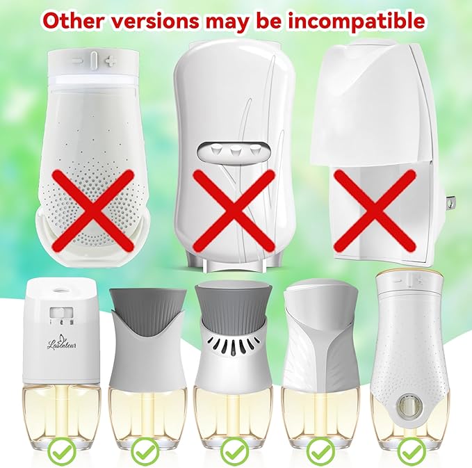 Plug In Refills Air Freshener 12 Pack – Ocean Breeze, Fresh Linen, Bohemia Forest, Winds in Summer, Scented Refill for Home, Bathrooms Use, Compatible with Air Wick & Glade, Not for Glade Plus