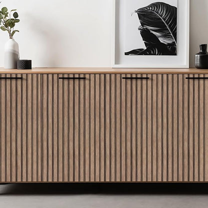 Yun-aeon Natural Wood Peel and Stick Wallpaper Wood Slats - 17.3"x 160" Light Tan Self-Adhesive Waterproof Vinyl Removable Wall Paper for Wall Decor Bedroom