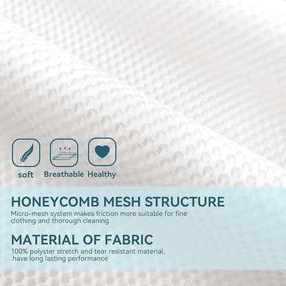 Honeycomb Mesh Laundry Bags For Delicates With Zipper,Washing Bag For Socks, Small Laundry Bag For Delicates, Underwear, Tshirts, Swimsuit, Baby Clothes, Lingerie Bag For Socks (12"x16" 3pcs)