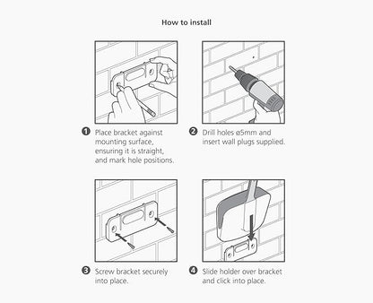 Joseph Joseph CleanTech Wall-Mounted Indoor Dustpan & Brush Set with Dust-Shield Compact, Clean Storage, Handheld Broom