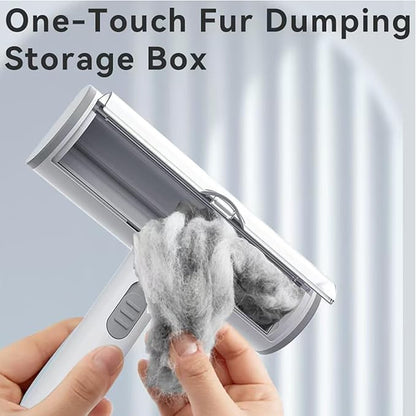 Pet Hair Remover, Lint Brush- Reusable Lint Roller for Cat & Dog Hair on Couch, Carpet, Rugs & Bedding- Portable, Eco-Friendly, No Need for Lint Roller Refills (Gray & White)