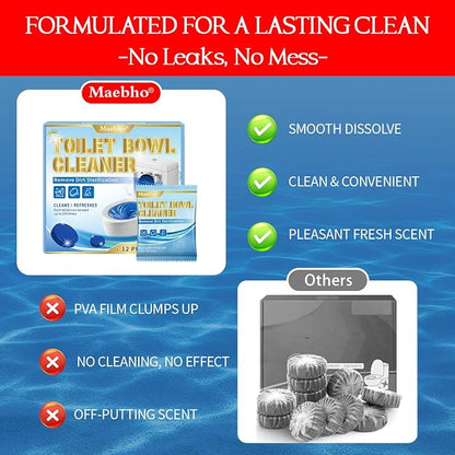 Automatic Toilet Bowl Cleaner Tablets 12-Pack and Garbage Disposal Cleaner Tablets 24-Pack