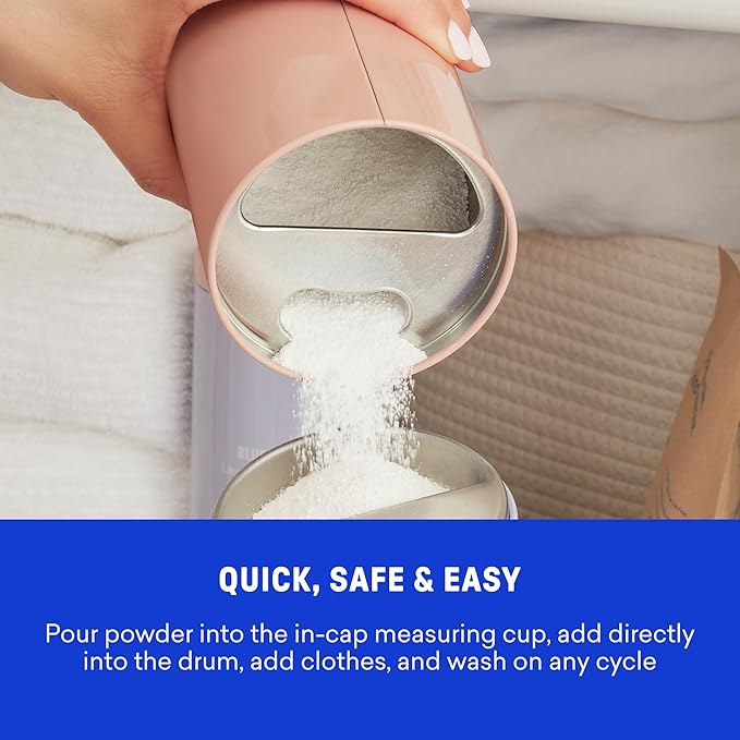 BLUELAND Oxi Laundry Booster Powder Refill 2-Pack, Fragrance Free & Clear, 50 Loads, 35.2 oz, Plastic-Free, Eco Friendly, Oxy Cleaner, Stain Remover