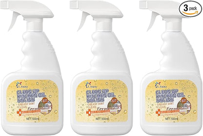 Liapu 3Pcs All Purpose Cleaner, Remove Stains Cleaning Spray, Lemon Breeze Scent Kitchen & Bathroom Cleaning Supplies, Multi Purpose Cleaner Spray Removes Grease, Grime, And Stains On Floors