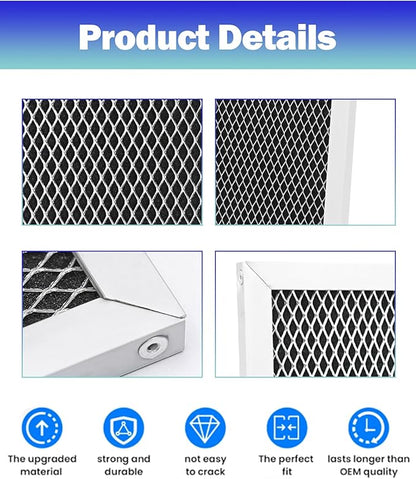 2-Pack Microwave Oven Charcoal Filter Fits for Samsung Model Numbers ME19R7041FS,W,B,T/AA, ME19R7041FS,W,B,G/AC,and More