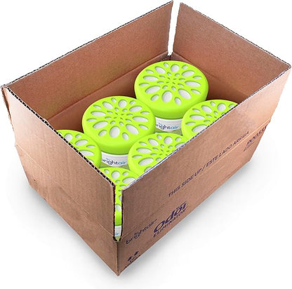 Bright Air 14 oz. Super Odor Eliminator, For Medium-Size Spaces, Zesty Lemon & Lime Scent, Case of 6, Air Freshener, Natural Essential Oils, Lasts Up to 90 Days Each
