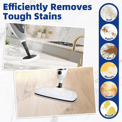 LOVECO 4 Pack Steam Mop Pads + 4 Microfiber Small Cloths Compatible with KGHKGH & Sprobil & Rvwsx Steam Mop Steam Cleaner, Washable Steam Mop Replacement Pads for Scratchfree Floor Cleaning