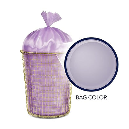 Color Scents Medium Trash Bags - 8 Gallon, 45 Bags (1 Pack of 45 Bags) Twist Tie - Purple in Lavender + Sage Scent with Microban