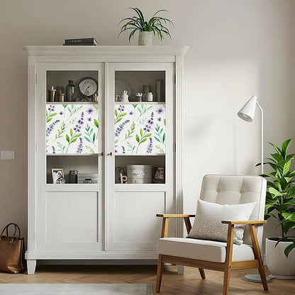 Frosted Glass Window Film, Heat Insulation, UV Block, Anti-Glare, One Way Privacy Tint, Static Cling for Home Bathroom Door, Renter Friendly, Day & Night Privacy