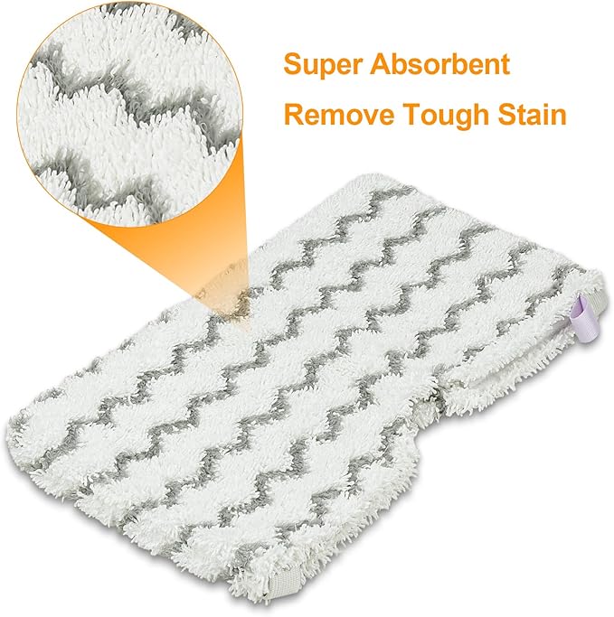 6 Pack Steam Mop Replacement Pads Compatible with Shark Steam Pocket Mop S3501 S3550 S3601 S3801 S3901 SE450 S3601D S3901D, Scrub Microfiber Replacement Pads Refills Reusable