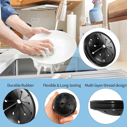 2 Pcs Garbage Disposal Splash Guard, Durable Rubber Material, 3.1-Inch Universal Fit for Splash Guard Sink Baffle Disposal Replacement Waste Food Disposal Part