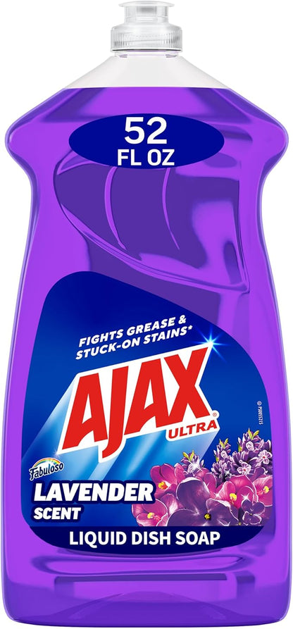 Ajax Ultra Liquid Dish Soap With Fabuloso, Lavender Scent, 52 Oz