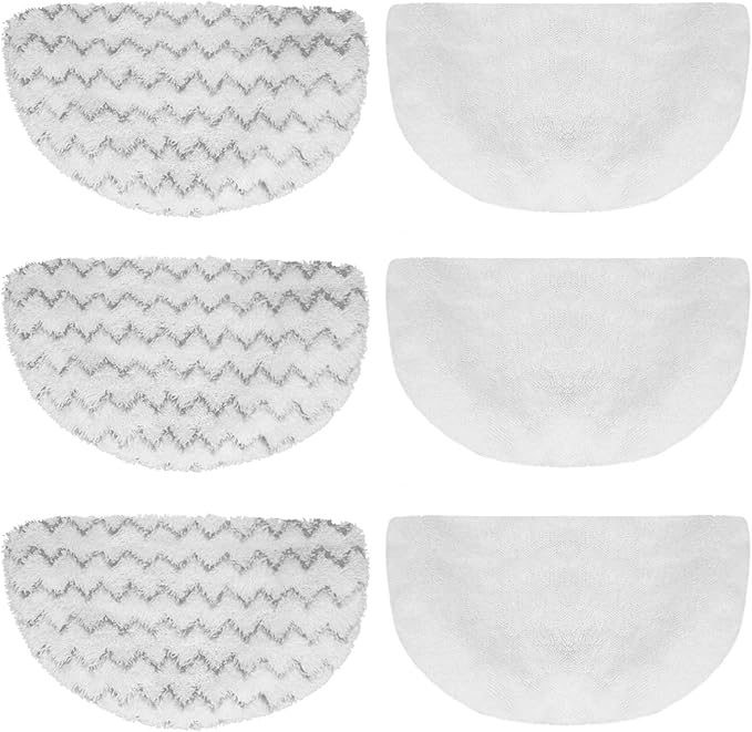 6 Pack Replacement Steam Mop Pads for Bissell Powerfresh Steam Mop 1940 1440 1544 1806 2075 Series, Model 19402 19404 19408 19409 1940a 1940f 1940q 1940t 1940w B0006 B0017,Washable Cleaning Pad