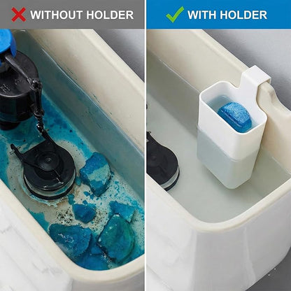 Toilet Tank Cleaning Tablet Holder (2 Pack), Hanging Rack Prevents Residue & Clogging, Extends Cleaner Tablet Life, Fits Most Standard Tanks