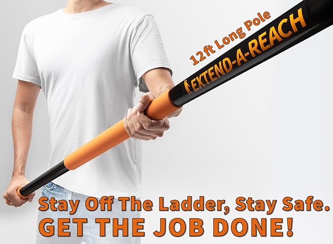 20 Foot High Reach Duster Kit with 4-12 ft Extension Pole // High Ceiling Duster Cleaning Kit with Telescopic Pole // Cobweb Duster // Feather Duster and Ceiling Fan Duster // The Ultimate Dusting Kit