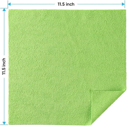 HOMEXCEL Microfiber Cleaning Cloths, 100 Pack Microfiber Towels for Cars, Lint & Scratch-Free Bulk Cleaning Rags for House, Kitchen, Car and Shop, Multicolor Absorbent Cleaning Towels 11.5 x 11.5 inch