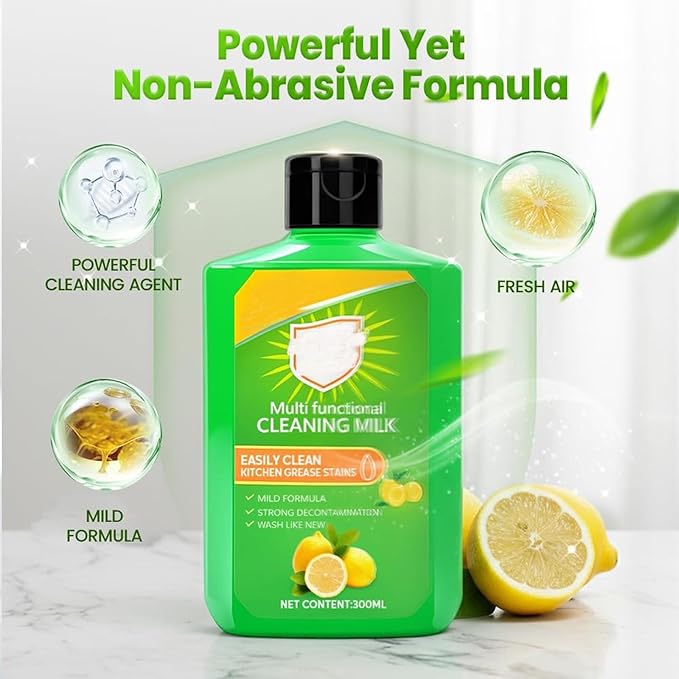 Cleaning Milk House Cleaner, 2026 New Powerful Multifunctional Cleaner, Powerful Concentrated Cleansing Lotion, Multi-Purpose Cleaner for Kitchen and Bathroom (1pcs)