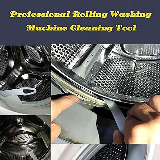 Rolling Washing Machine Cleaning Brush Long Flexible Cleaning Brush Durable Nylon Washer Drum Brush Cleaner Dryer Vent Cleaning Tool Cleaner Kit for Home Bathroom (2)
