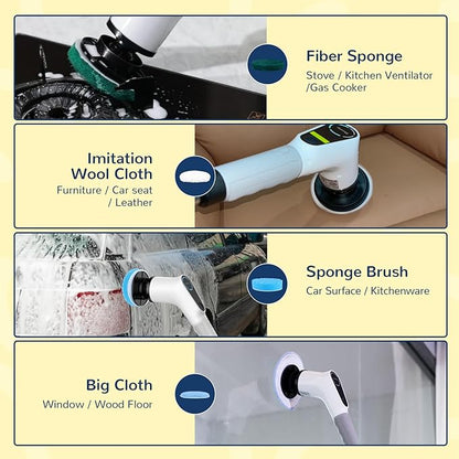 Dovety Electric Spin Scrubber Accessories, 5*Brush Heads and 1* Magic Stick, Suitable for Dovety Cleaning Brush