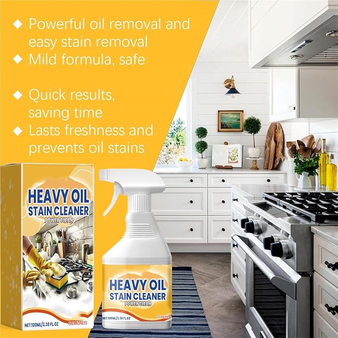 Heavy Duty Degreaser Cleaner Spray, All Purpose Cleaning Agent, Powerful Clean Stains Spray (1Pcs)