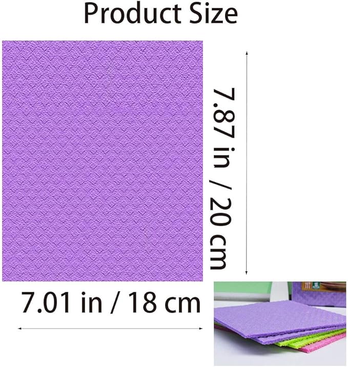 Swedish Dishcloth Reusable Kitchen Dish Towels Absorben and Fast Dry Cleaning Cloths Set of 4 No Odor Wipes (Multicolor)