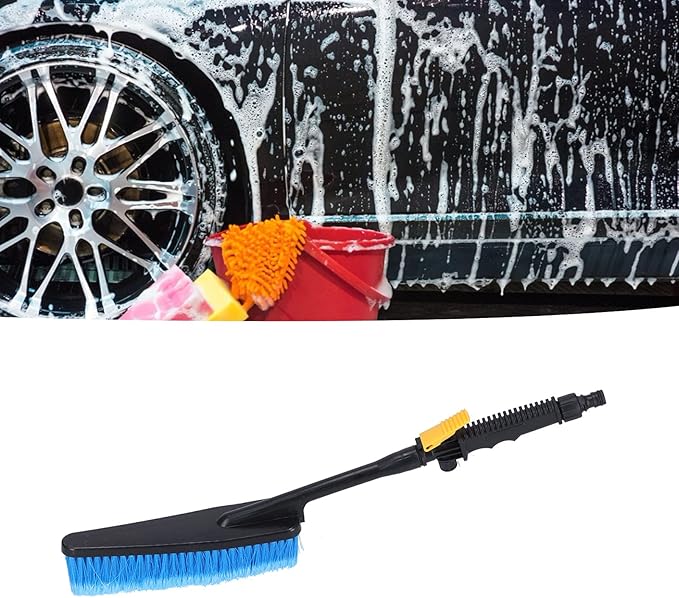 Automotive Brush, Carpet and Upholstery Cleaning Brush, Floor Brush, Scrub Brush for Car Interior and Home with Detachable Handle