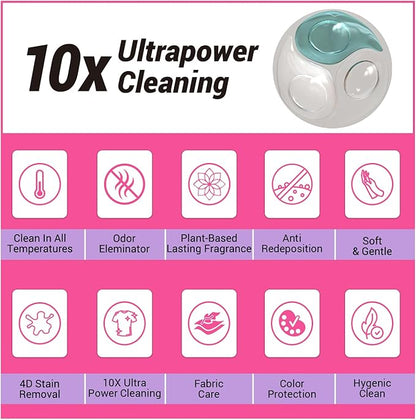 WBM Home Laundry Pods, Total 128 Count | Specially Designed for Undergarments With Soft Heaven Fragrance | Laundry Detergent Pods Formulated With Plant-Based Formula and Gentle Stain Remover