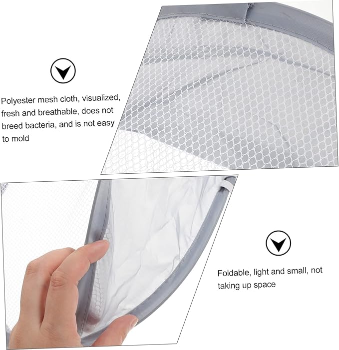 Alipis 1pc Foldable Hanging Laundry Basket Gray Storage Container for Clothes Toys and Towels Space-saving Organizer for Home Bedroom and Dorm Use