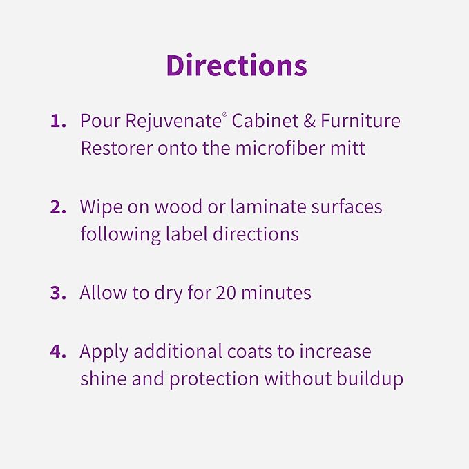 Rejuvenate Cabinet And Furniture Restorer Fills In Scratches, Shines And Protects Indoor Cabinets And Furniture, 16 Ounces